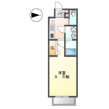 名古屋市中区橘のマンションの間取り