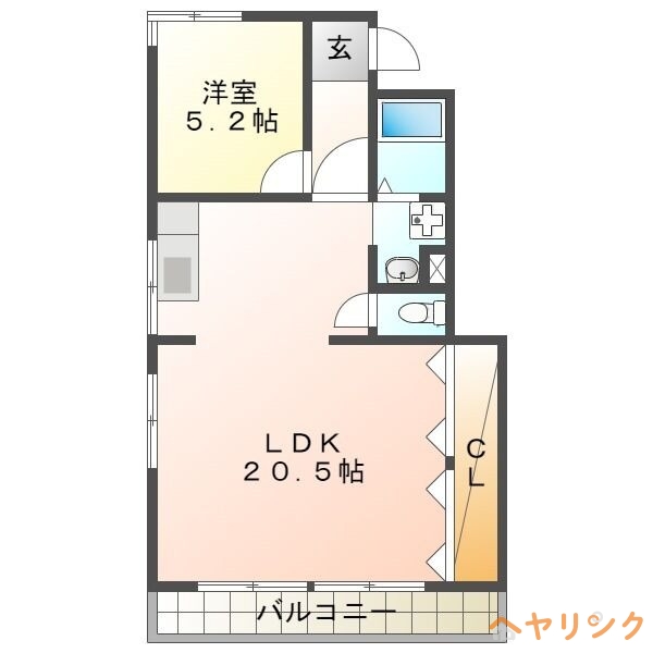 名古屋市守山区大森のマンションの間取り