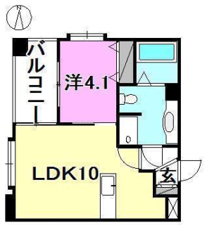 松山市萱町のマンションの間取り