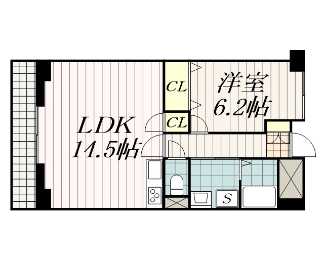 千葉市稲毛区稲毛東のマンションの間取り