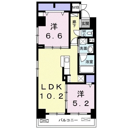 八王子市元本郷町のマンションの間取り