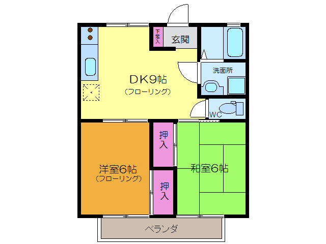 協栄ハイツの間取り