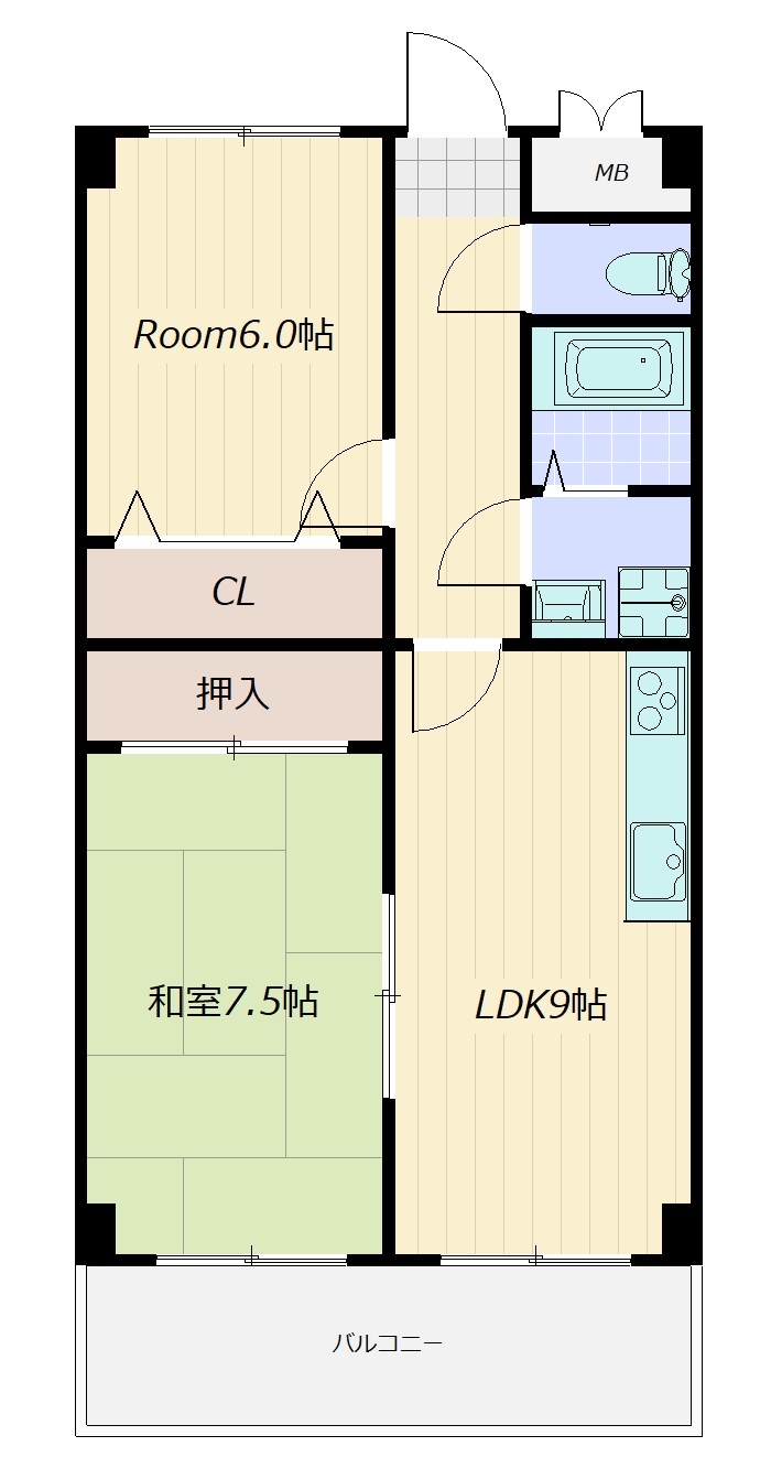 第２井筒マンションの間取り