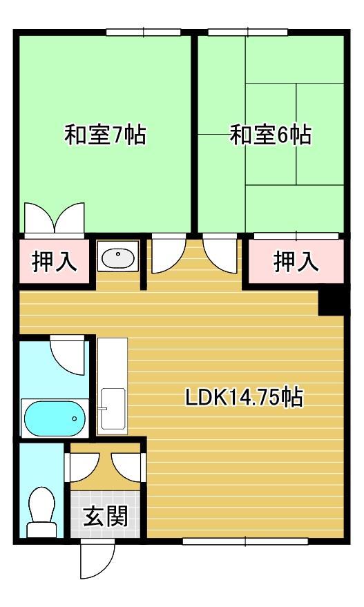 協輪ハイツの間取り