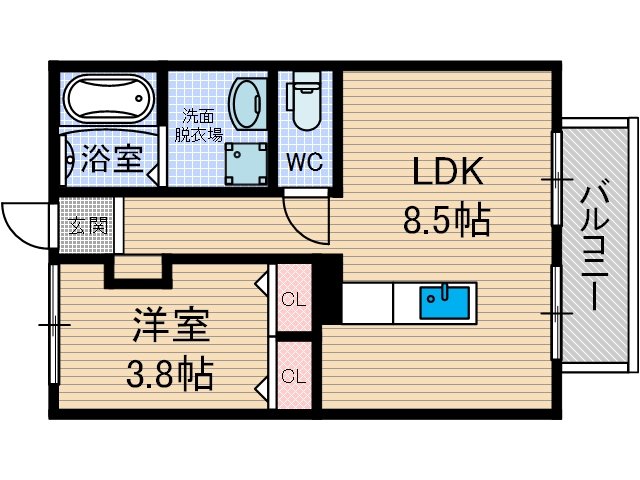 堂ノ上ハイツの間取り