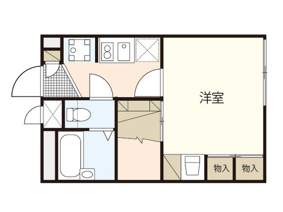 広島市安芸区矢野東のアパートの間取り