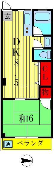 足立区大谷田のマンションの間取り