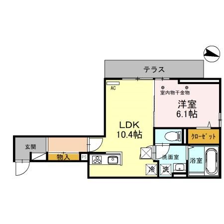 八潮市大字南後谷のアパートの間取り