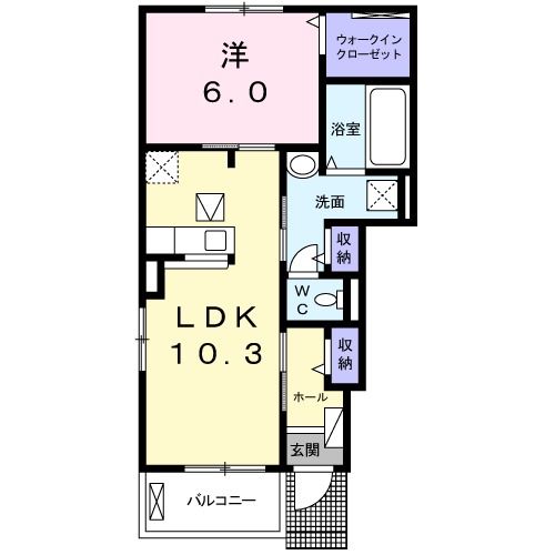 泉大津市条南町のアパートの間取り