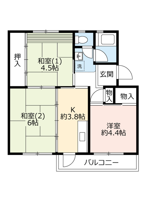 ＵＲ男山の間取り