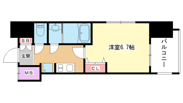 豊中市小曽根のマンションの間取り