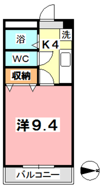 倉敷市田ノ上新町のマンションの間取り