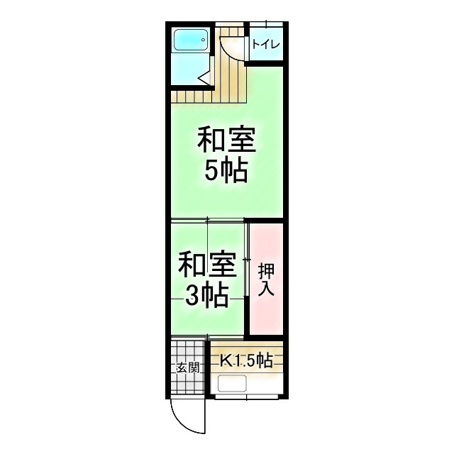 堺市堺区永代町のアパートの間取り