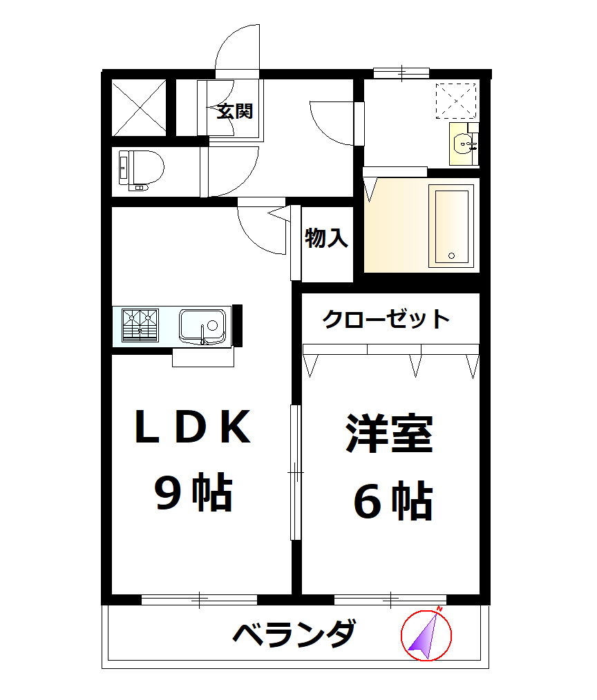 ク・レイン奥田の間取り