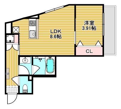 シュエットメゾン綾小路の間取り