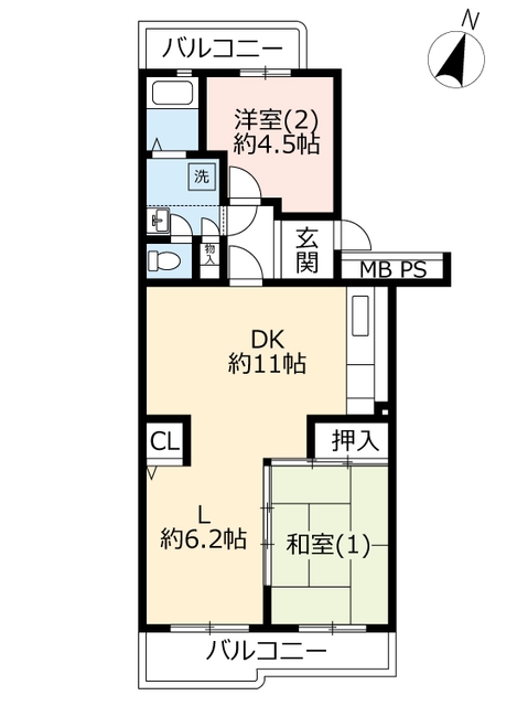 ＵＲつくば・並木四丁目の間取り