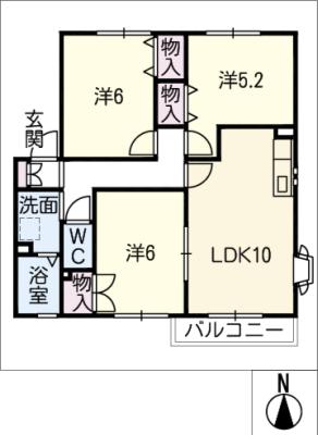 ビューティーテラス　Ａの間取り