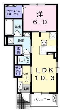 横浜市都筑区高山のアパートの間取り