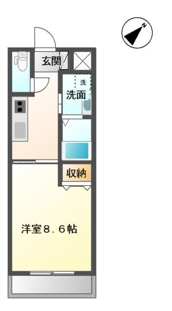 三木市志染町広野のアパートの間取り