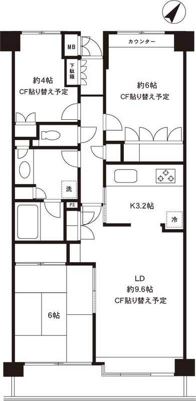 越谷南パークホームズの間取り