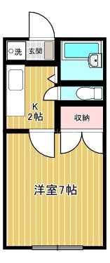 町田市金井ヶ丘のアパートの間取り