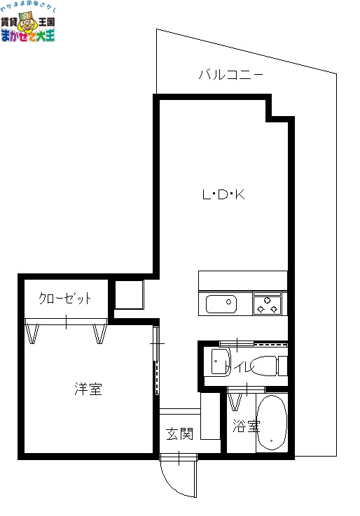 長崎市昭和のアパートの間取り