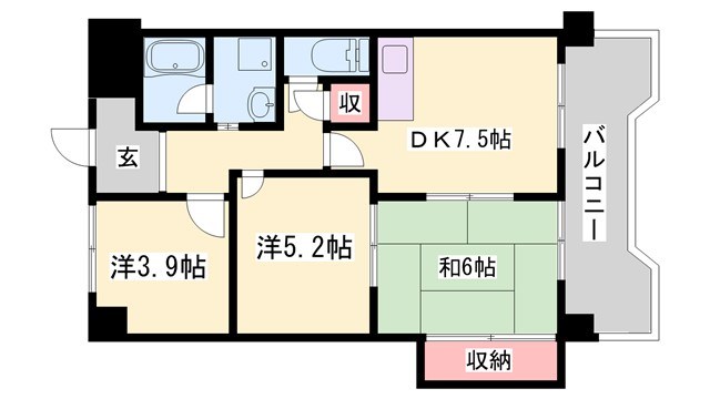 ロイヤルコーポ伊保の間取り