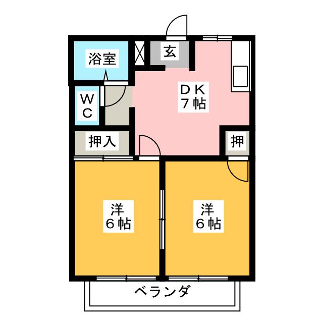 ハイツリバーアイランド　Ｃ棟の間取り