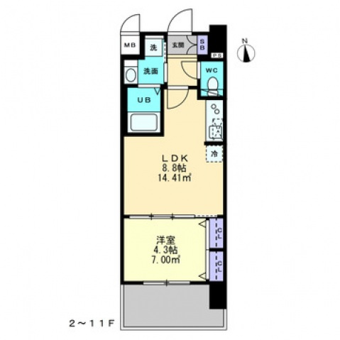 S-RESIDENCE中央町alectraの間取り