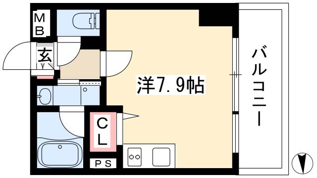 レジディア高岳の間取り