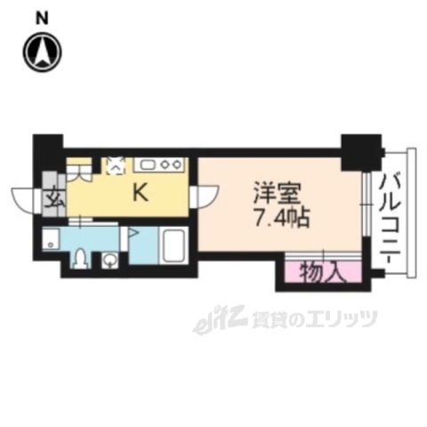 【京都市下京区中之町のマンションの間取り】