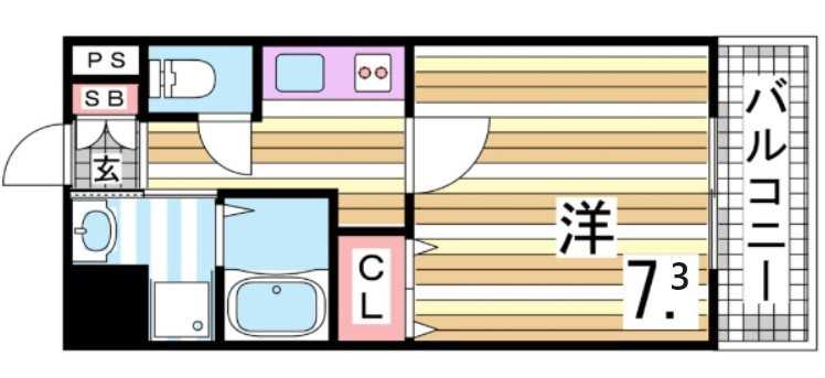 神戸市北区谷上東町のマンションの間取り