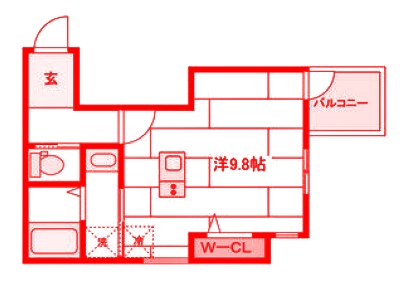 横浜市戸塚区戸塚町のアパートの間取り