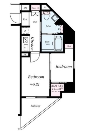 中野区白鷺のマンションの間取り