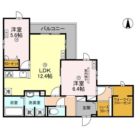 西宮市甲子園一番町のアパートの間取り