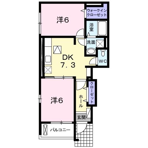 ピープルコート２号館の間取り