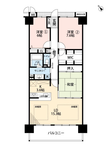 アルファステイツ鳥取駅南の間取り