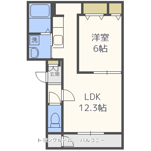 札幌市中央区北二条東のマンションの間取り