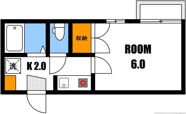 広島市安佐南区古市のアパートの間取り