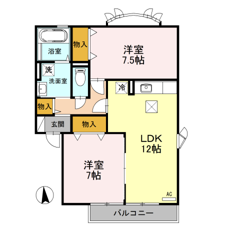アザレアパーク　Ａの間取り