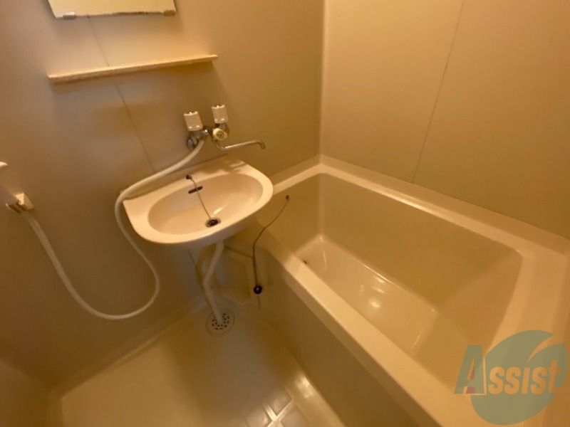 バス・シャワールーム　お風呂はこちら。１人暮らしにはピッタリのサイズ感ですね！