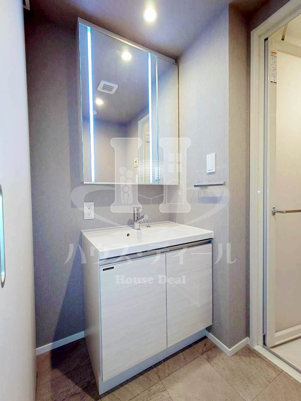 洗面設備　独立洗面化粧台が付いています