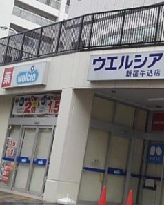 ドラックストア　ウエルシア 新宿牛込店（ドラッグストア）まで503m