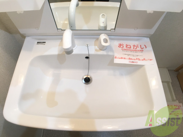 洗面設備　忙しい朝の味方、独立洗面台があるのは嬉しいですね。