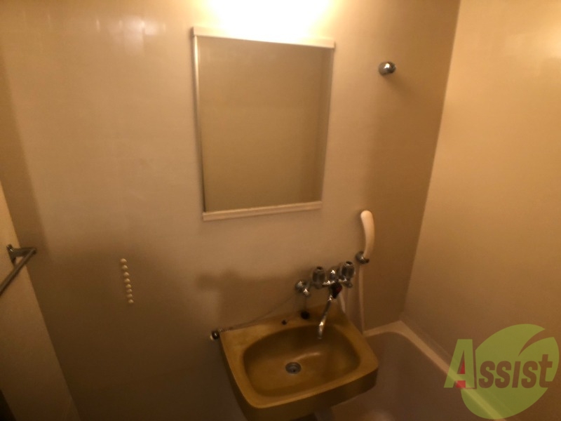 洗面設備　ユニットバス内の洗面台です。朝の身支度もスムーズです。