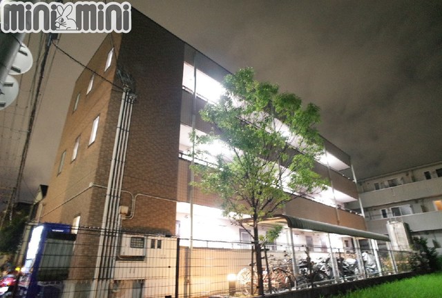 建物外観　この写真のみ夜に撮影しました