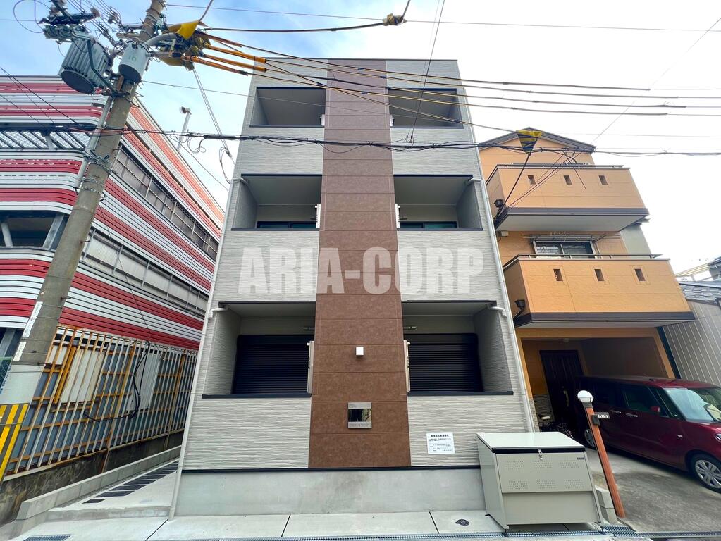 建物外観　2025年完成、大手ハウスメーカー施工のデザイナーズアパート