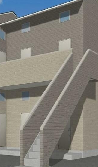 エントランス　お洒落な建物デザイン♪※パース