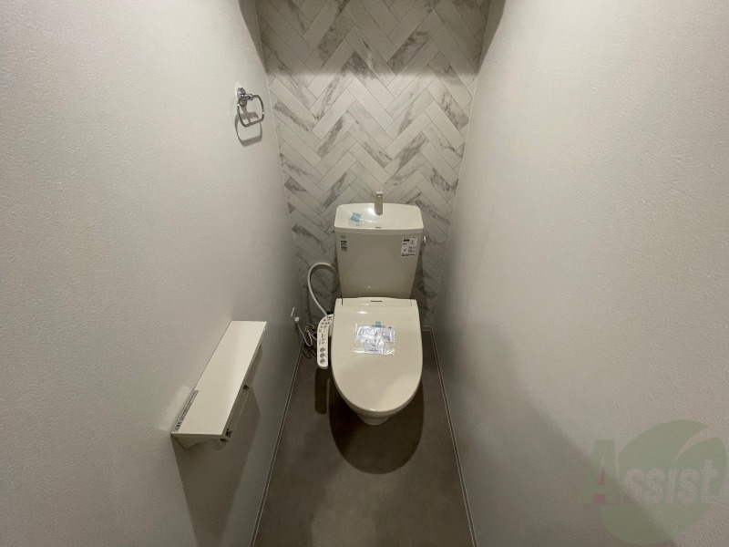 トイレ　ウォシュレット機能がついたトイレ。安心して使用できますね。