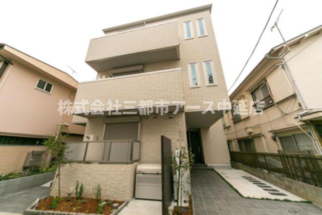 建物外観　ＨＡＫＵＢＩ　ＴＥＲＲＡＣＥ　大崎　は三都市アース中延店へお